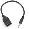 thumbnail image 1 of Adaptador USB a Jack USB 2.0 a 3.5 mm macho Auxiliar de audio estéreo Convertidor USB Cable de música Conector Jack, Adecuado para radio de automóvil, CD de audio, etc. (el automóvil necesita decodif, 1 of 5