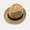 Khaki, variant on Unisex Straw Fedora Panama Hat Wide Brim Sun Hat for Men Women Packable Foldable Roll Up Summer Beach Hat Lightweight Breathable Classic Travel Hat White,One Size