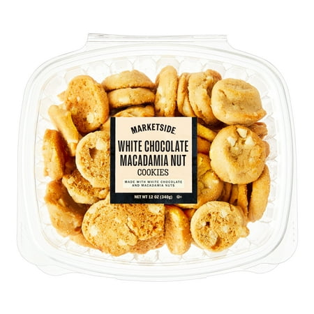 Marketside Bite Sized White Chocolate Macadamia Nut Baked Cookies, 12 oz, 48 Count