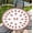 A-red Flower, variant on Round Tablecloth with Elastic Edge, 36-60Inch Waterproof Table Cloth for Dinner, Outdoor, Picnic, 44inch, Cute Lemon