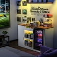 thumbnail image 2 of GDLF Snack Bar Cabinet with Fridge Space, Snack Organizer with Storage and Candy Display Shelf, Coffee Station for Home Theater or Game Room, 51.2" L，White, 2 of 9
