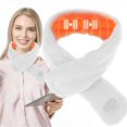 thumbnail image 1 of Heated Scarf 3 Heating Level Heated Neck Wrap Soft USB Heated Neck Scarf with Vibration Massage 4 Massage Mode Comfortable Neck Heating Pad Portable Heated Scarf Easy to Use for Men Women, 1 of 10