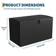 thumbnail image 2 of 120 Gallon Outdoor Storage Box,Deck Box Resin for Package Delivery,Outside Storage box Container Waterproof&Lockable Patio Storage Box for Furniture Cushions,Garden Tools,Pool Accessories,Outside Home, 2 of 7