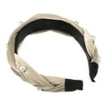 thumbnail image 6 of Unique Bargains 1 Pc Braided Faux Pearl flannelette Headband Headwear Hairband for Women 1.2 Inch Wide Beige, 6 of 7