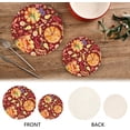 thumbnail image 5 of SKYSONIC Pumpkin Harvest Pot Holders Trivets, 2 Pcs Heat Resistant Trivets,Rustic Autumn Fall Cotton Thread Weave Mats for Hot Pads Pans Pot Bowl Teapot for Kitchen Decor, 5 of 7