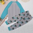 thumbnail image 6 of TOWED22 Toddler Boys Outfit Set 2Pcs Long Sleeve Graphic Crewneck Cotton T-Shirt Jogger Pants Soft Warm Fall Winter Clothes(Sky Blue,3-4 Y), 6 of 9