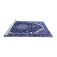thumbnail image 2 of Ahgly Company Machine Washable Indoor Rectangle Medallion Blue Traditional Area Rugs, 2' x 3', 2 of 4
