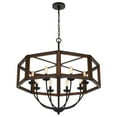 thumbnail image 4 of Home Bedroom 60W X 8 Renton Hexagon Rubber Wood, Metal Chandelier, 4 of 5