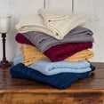 thumbnail image 3 of Charcoal Cable Knit 50" x 60" Throw Blanket, 3 of 4