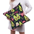 thumbnail image 6 of Bingfone Avocado Love Linen Throw Pillow Covers Cushion Case Pocket Button Vintage Farmhouse Pillowcase for Sofa Couch Bed 18"x18", 6 of 9
