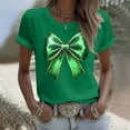 thumbnail image 4 of Fewfanhot Womens Clothes St Patricks Day Shamrock T-Shirts Happy Shirts Irish Clover Tee Tops, 4 of 5