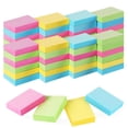 thumbnail image 1 of 50 mini notas adhesivas de 1,5 x 2 pulgadas, pequeñas notas autoadhesivas, pequeñas almohadillas a granel para oficina, escuela, hogar, 100 hojas/bloc, 4 colores pastel, rosa, amarillo, verde, azul, 1 of 5