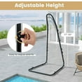 thumbnail image 5 of Spaco Hammock Chair Stand, Adjustable Swing Chair Stand with Metal U-Shaped Base, Metal Stand with Safety Hook and Sturdy Chain, Chair Metal Stand for Indoor and Outdoor, Black, 5 of 10