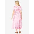 thumbnail image 2 of Woman Within Plus Size Petite Mixed Print Maxi Dress, 2 of 4