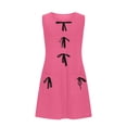 thumbnail image 4 of Ovzne Robes d'Été pour Femmes 2025 Robe pour Femme Robe d'Été Sans Manches Mini Robe Décontractée à Nœud Col Rond Ample en Tricot avec Poches Robe de Vacances Liquidation, 4 of 6