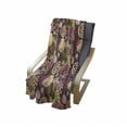 thumbnail image 4 of Modern Soft Flannel Fleece Throw Blanket, Paris Landmark Eiffel Tower Leaves with Maroon Color Backdrop, Cozy Plush for Indoor and Outdoor Use, 50" x 60", Pale Green Purple, by Ambesonne, 4 of 6