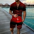 thumbnail image 1 of WILLBEST Conjunto de Dos Piezas de Camisa y Pantalones Cortos Casuales de Manga Corta para Hombre, Chándal con Cremallera para Verano, 1 of 3