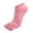 Pink, variant on Unisex Striped Ankle Five Toe Socks Soft Breathable Low Cut Toe Separator Socks Casual Daily Wear Five Finger Socks Multipack