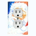 thumbnail image 1 of Metal Light Switch Plate Cover Festive Santa Claus Night Sky XMS020, 1 of 13