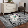 thumbnail image 4 of Rectangle Area Rug 3x5ft,Farm Daisy Shabby Wood Grain Washable Carpet Non-Slip Runner Accent Rugs Indoor Floor Mat for Bedroom Living Room Decor,Vintage Flower Plant Butterfly, 4 of 9