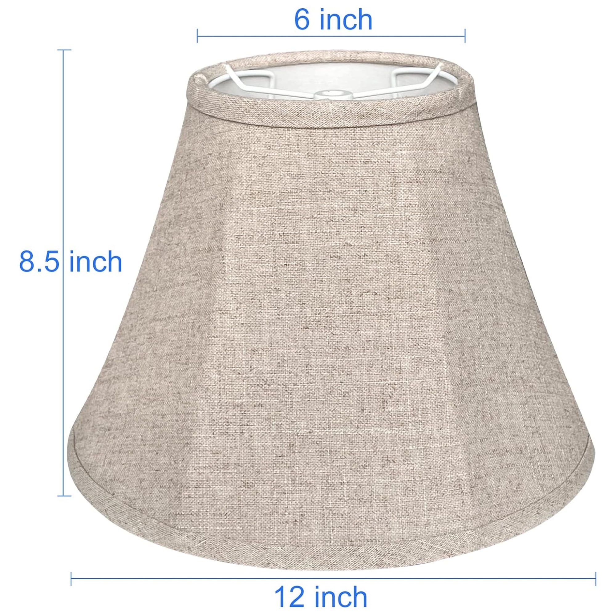 TOOTOO STAR Small Brown Lamp Shade for Table Lamps-Bell Bedside Lampshade