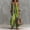Green, variant on Women's Boho Spaghetti Strap V-Neck Printed Checkered Jumpsuit – Sleeveless Loose Flowy Wide Leg Romper Green，S