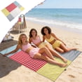 thumbnail image 2 of Sentmoon Outdoor Picnic Blanket Travel Blanket 200x140cm Microfiber Beach Blanket Double Sided Large Rectangular Thick Beach Mat Quicks Dry Sand Free for Travel Pool Swimming, 2 of 7