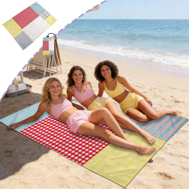 Manta de playa rectangular grande de microfibra | Esterilla de exterior de secado rápido que no retiene la arena