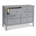 thumbnail image 4 of Carter's By DaVinci Morgan Commode Double en Bois à 6 Tiroirs, Gris, 4 of 13
