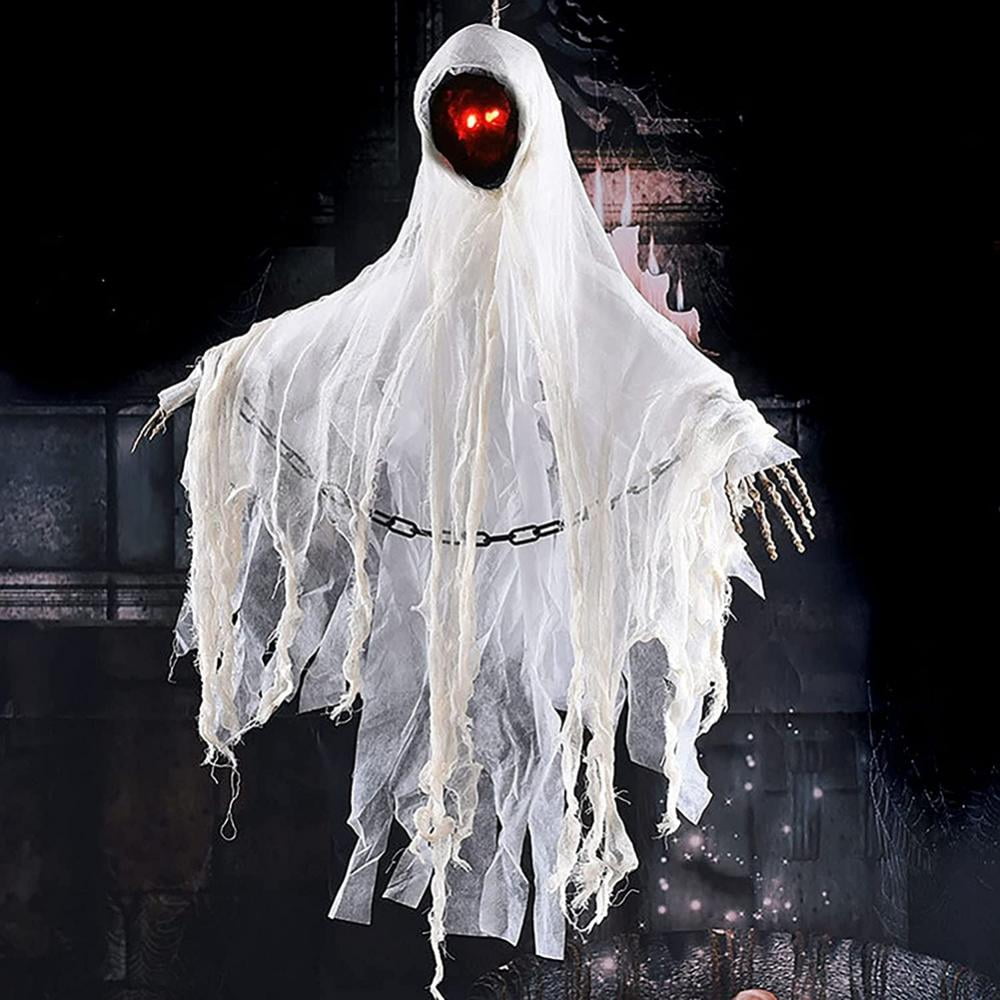 Animated Hanging Grim Reaper, Faceless Ghost in Black Horror Robe for ...