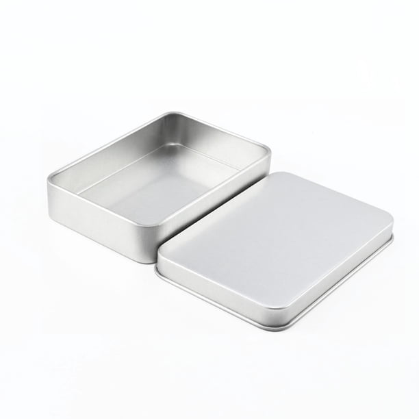 Caja de hierro para embalaje con ventana rectangular, accesorios y piezas, caja de hierro para embalaje general, caja de hojalata