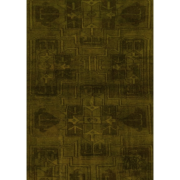 Ahgly Company Indoor Rectangle Persian Yellow Bohemian Area Rugs, 6' x 9'