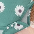 thumbnail image 7 of NOLDARES Newborn Baby Girl Shorts Set Little Cutie Outfits Short Sleeve Romper Frill Trim Shorts(Green,6-9 Months), 7 of 7