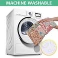 thumbnail image 6 of Pioneer Flower Floral Print Pattern Square Tablecloth,Waterproof Square Table Cover,Wipeable Spillproof Washable Table Cover for Home Kitchen Party Decor 42"X42"(107x107cm), 6 of 6