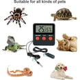 thumbnail image 3 of Termómetro digital higrómetro para reptiles con pantalla LCD, medidor de temperatura y humedad para terrarios, incubadoras y tanques de mascotas., 3 of 5