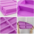 thumbnail image 3 of 2PCS 8 Cavity Large Rectangle Granola Bar Silicone Moulds Nutrition/Cereal Bar Moulds Energy Bar Maker for Chocolate Truffles Bread Brownie Cornbread Cheesecake Pudding Butter Molds, 3 of 5