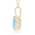thumbnail image 2 of ANGARA Natural Vintage Inspired Solitaire 2.2 ct Aquamarine Pendant in 14K Yellow Gold for Women (Size-10x8mm) | March Birthstone, Anniversary, Jewelry Gift for Women | Natural Aquamarine Necklace, 2 of 8