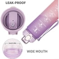 thumbnail image 5 of 1L Sports Water Bottle with Straw, 1L Water Bottle with Motivational Time Marker (Purple), 5 of 5