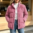 thumbnail image 5 of Lmueinov Womens Corduroy Puffer Jacket Outdoor Stand Collar Button Down Quilted Coats Fall Winter Casual Warm Outerwear Coat with Pockets, 5 of 5