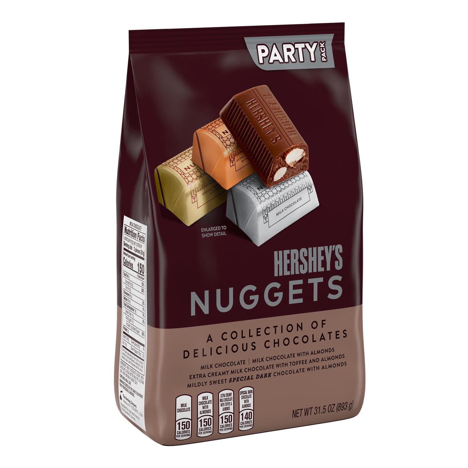 HERSHEY'S, NUGGETS Assorted Chocolate Candy Mix, Halloween, 31.5 oz, Bulk Party Pack
