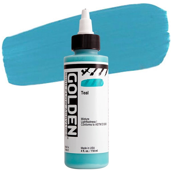 4oz. high flow acrylic paint color teal