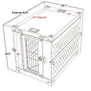 K9 Kennel Boss – Large – Heavy Duty Fully Collapsible Powder-coated Aluminum Dog Crate