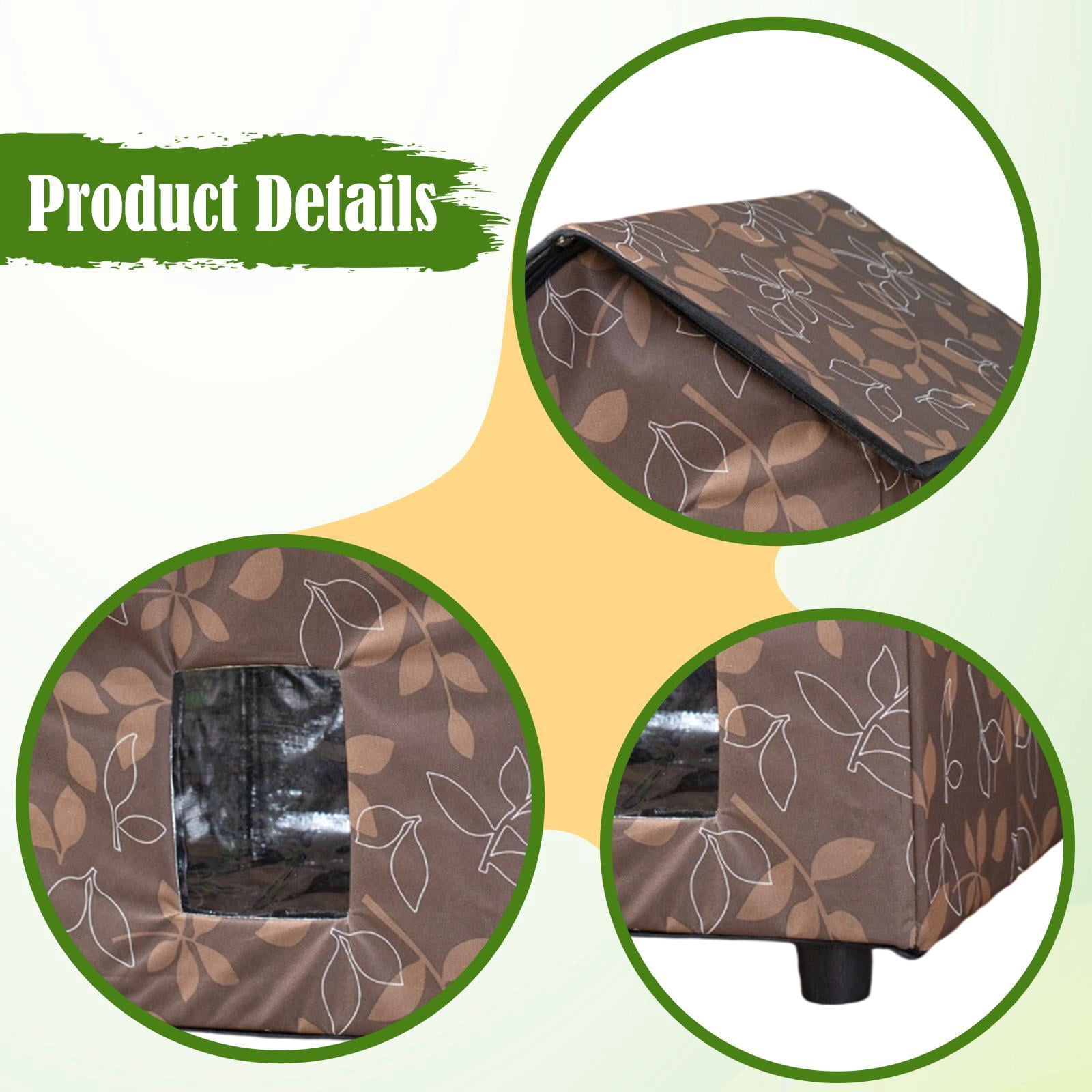 Outdoor Cat House Winter Shelter Pet Tent Waterproof Insulated Build for Stray Cats Community Use