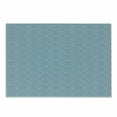thumbnail image 1 of Flower Cutting Board, Interlaced Round Shapes Ornamented with 4 Leaf Petals Print, Decorative Tempered Glass Cutting and Serving Board, Small Size, Slate Blue Pale Blue, by Ambesonne, 1 of 1