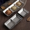 thumbnail image 3 of YAOMOBB Smooth Dipping Bowl 304 Stainless Steel Dipping Dish Food Grade Multifunctional Hot Pot BBQ Sauce Spice Ketchup Appetizer Serving 1/2/3 Compartments, 3 of 7