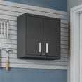 thumbnail image 3 of Pemberly Row Modern Metal Floating Garage Cabinet in Charcoal, 3 of 10