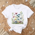 thumbnail image 7 of GaThRRgYP Women's Mother's Day Mama Short Sleeve T-shirt,Women Mother's Day Gift Mom Flower Print Short Sleeve Round Neck T-shirt Pattern Top White L, 7 of 7