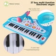 thumbnail image 4 of 37 Keys Kids Electronic Organ with Mini Microphone - Early Education Musical Instrument Toy for Toddlers 1+，Blue, 4 of 8