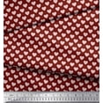 thumbnail image 3 of Soimoi Red Viscose Chiffon Fabric Pink Heart Print Fabric by the Yard 42 Inch Wide, 3 of 3