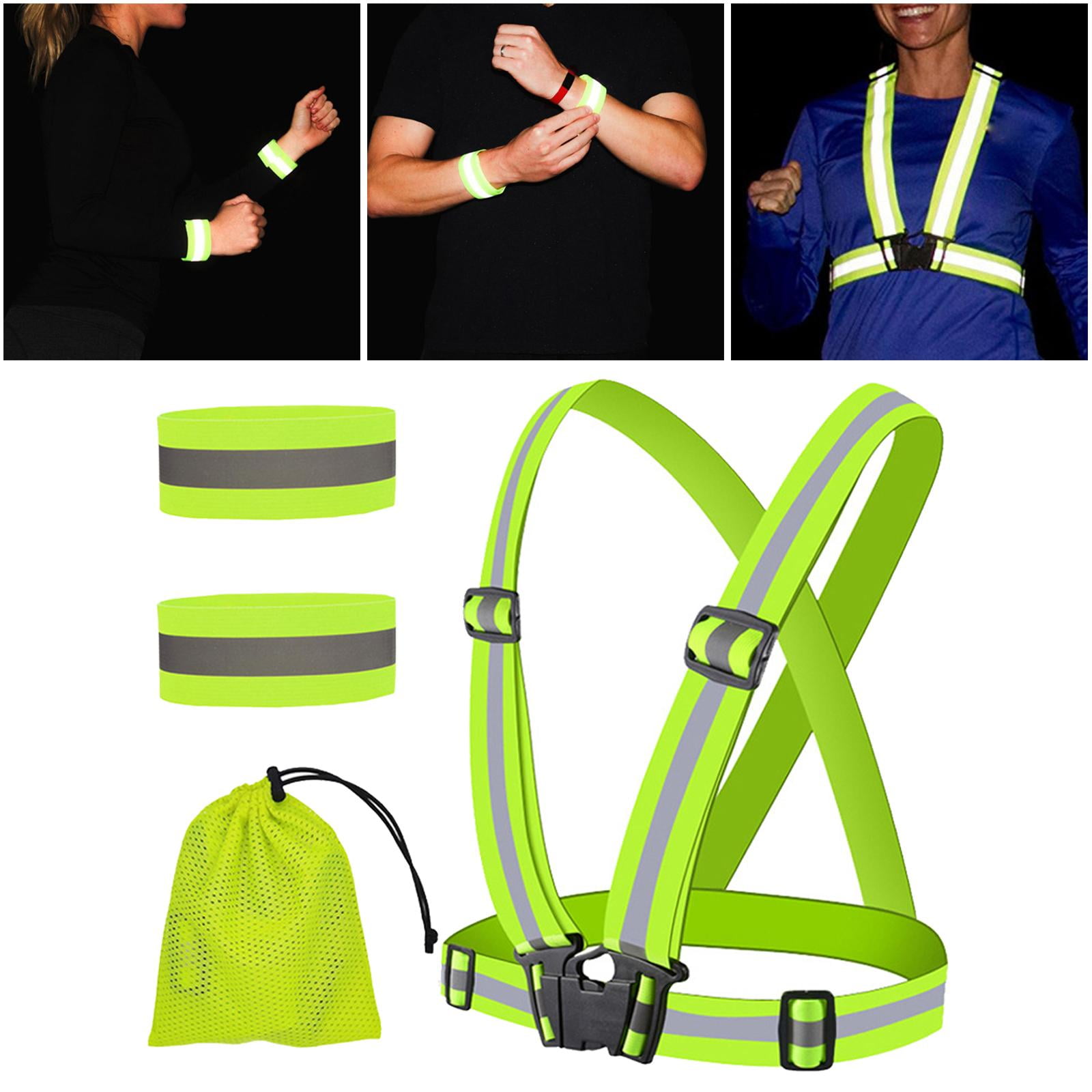 Cycling Running Reflective Vest Night Biking Reflective Bands Reflector